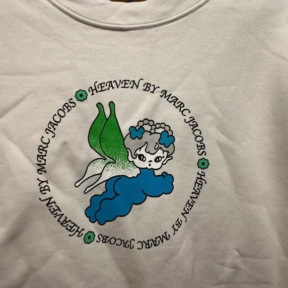 Heaven White Graphic Sweatshirt